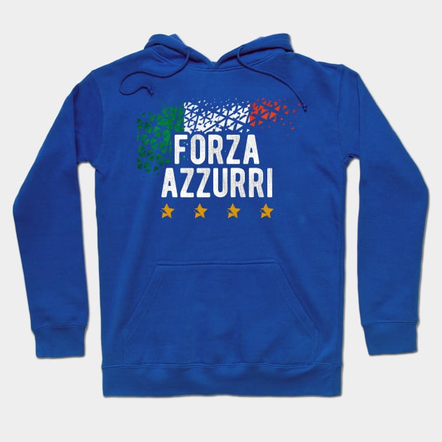 Forza Azzurri Italy Soccer Football Italia Flag Team Sports Hoodie by andreperez87